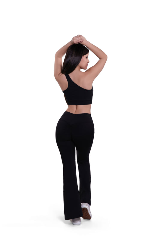 Cutout Bell Pants Active Set