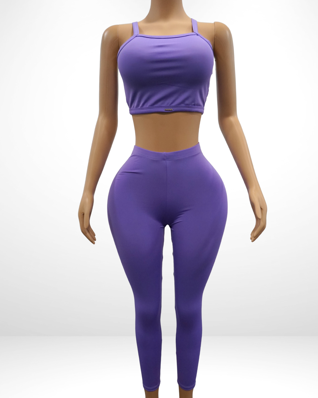 V-Ruched Leggings Strappy Set