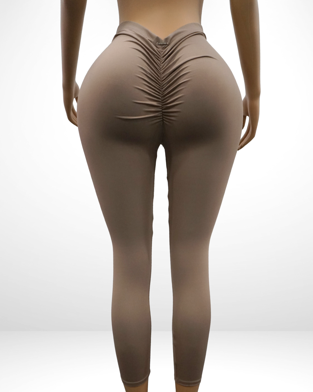 V-Ruched Leggings Cutout Set