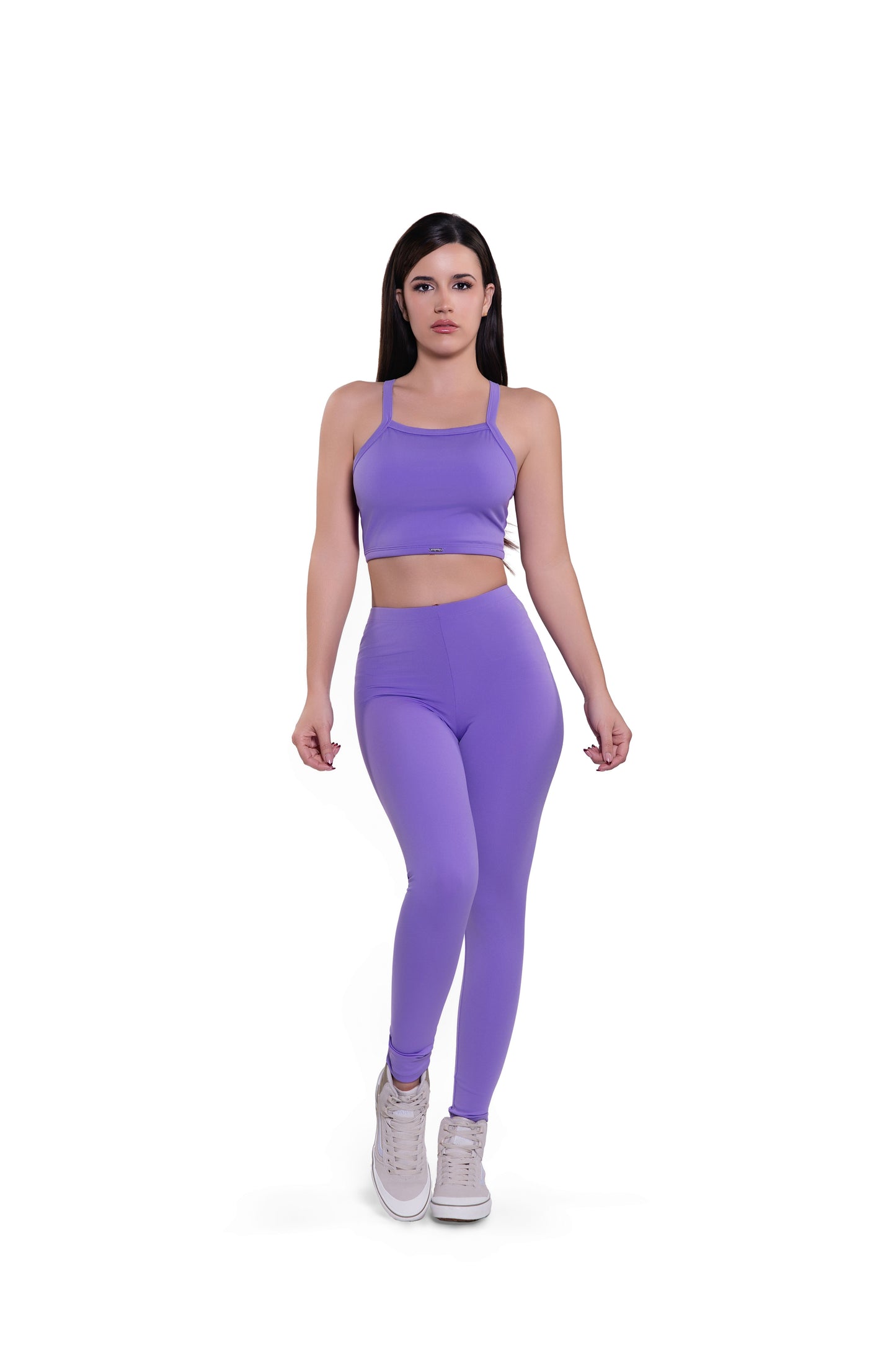V-Ruched Leggings Strappy Set