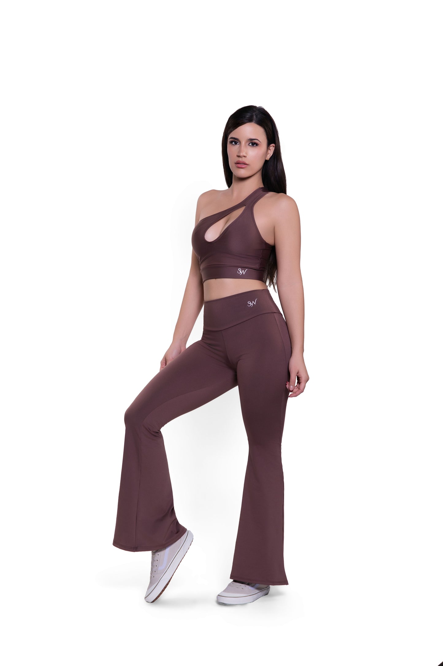 Cutout Bell Pants Active Set
